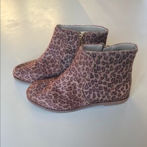 Janie & Jack Leopard Chelsea Ankle Boots